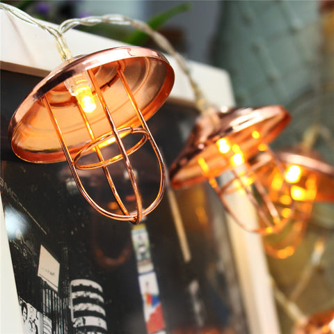 Vintage Lamp Shade Lantern String Lights